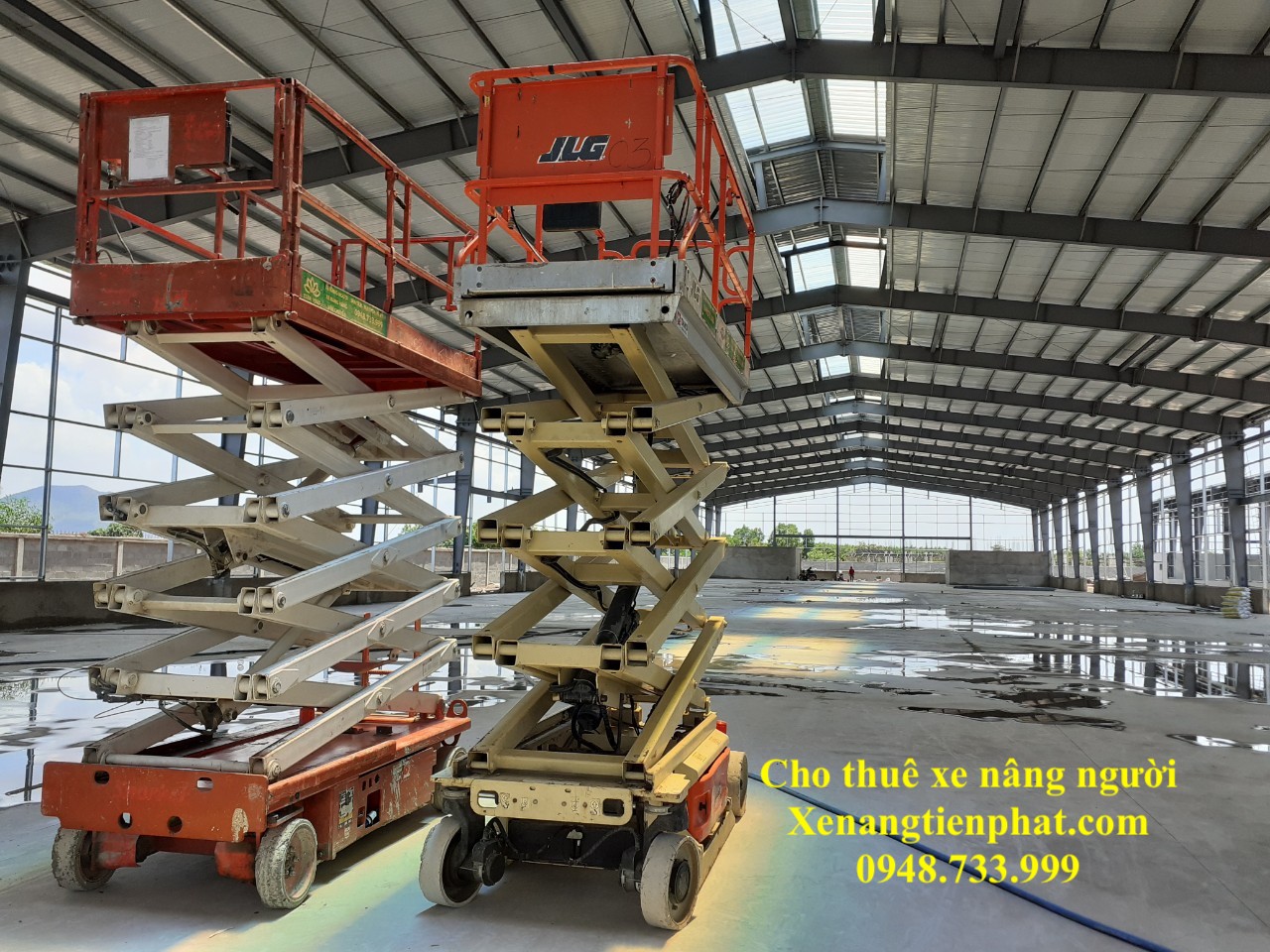 Cho thuê xe nâng người tại cụm công nghiệp Khatoco Khánh Hoà 