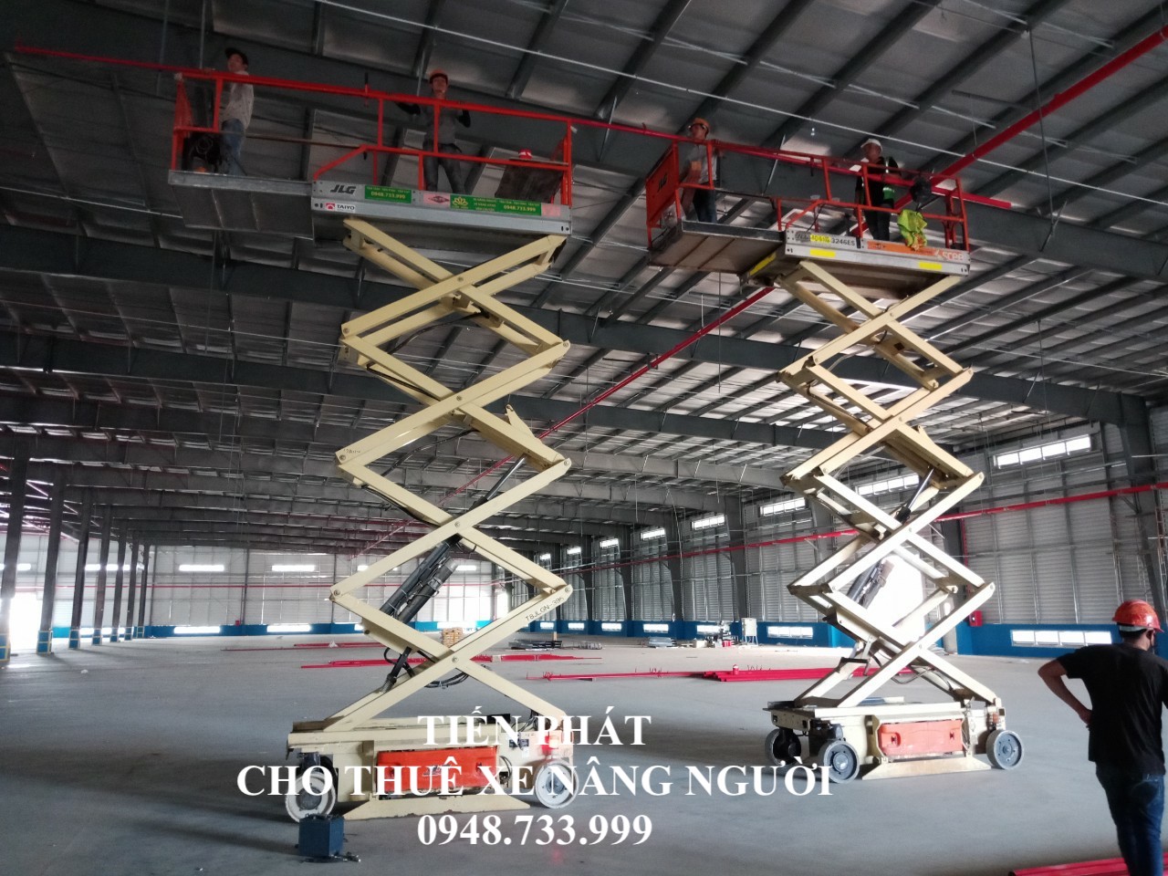 Cho thuê xe nâng người tại KCN Bình Hoà An Giang