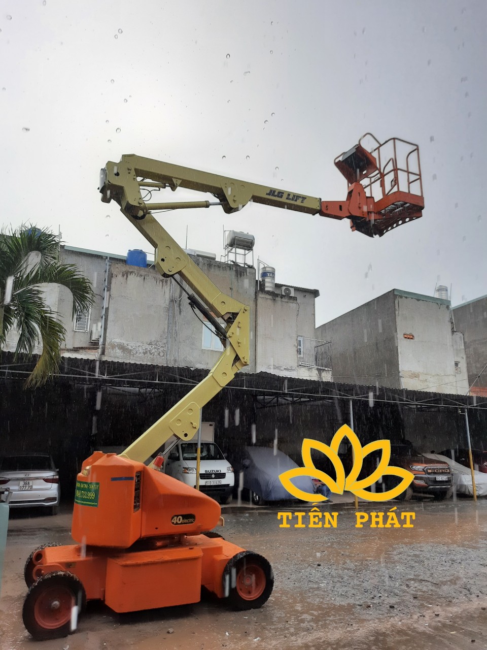 Cho thuê xe nâng người 14m dạng Boomlift chạy điện JLG N40E