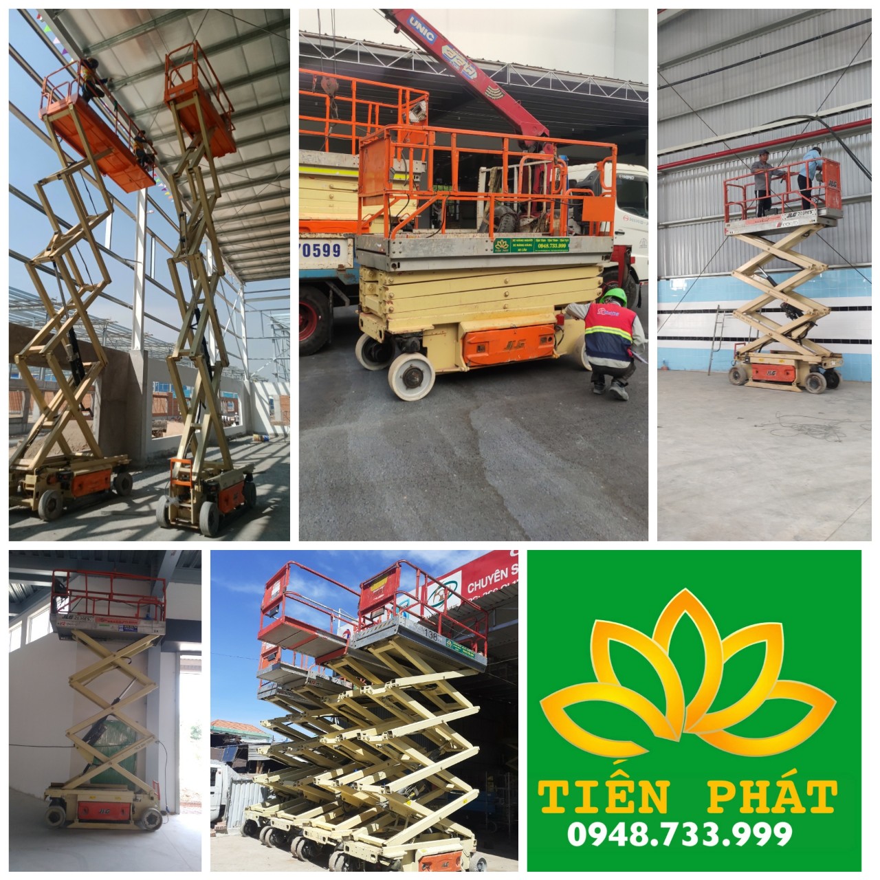Cho thuê xe nâng người tại KCN Khánh Bình An Giang