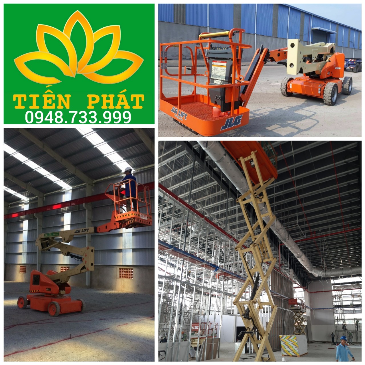 Cho thuê xe nâng người tại KCN TRường Xuân, Tây Thạnh Đồng Tháp