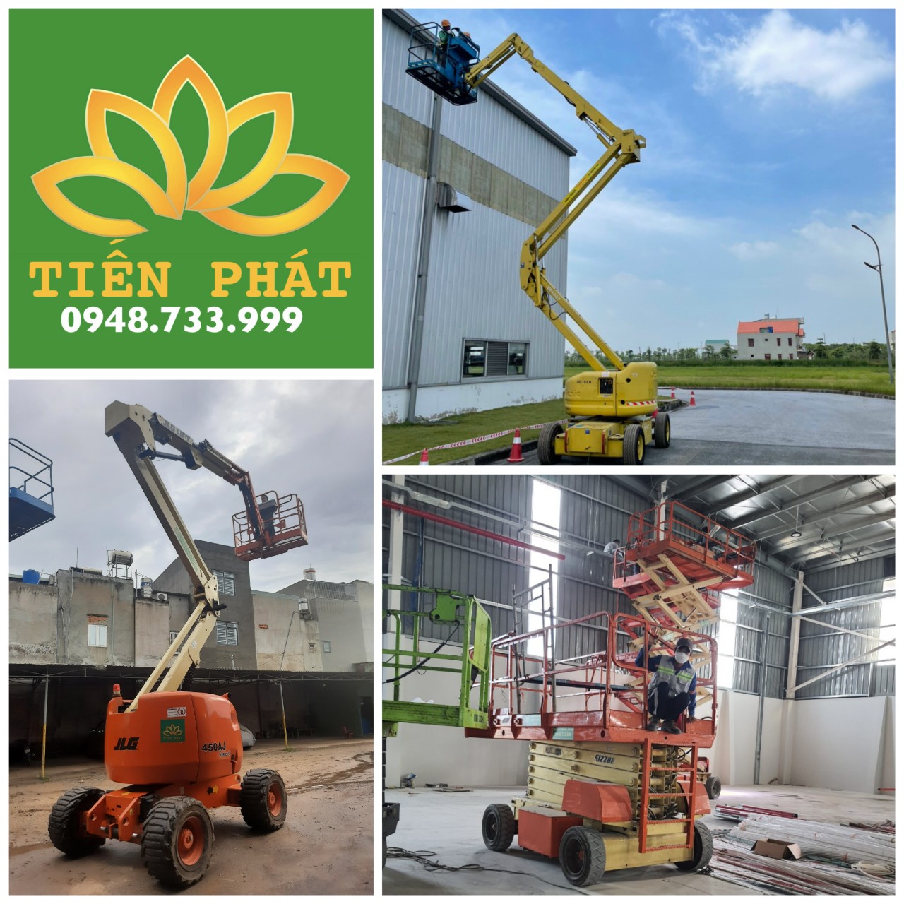 Cho thuê xe nâng người 14m tại Tân Hưng Long An 0948733999