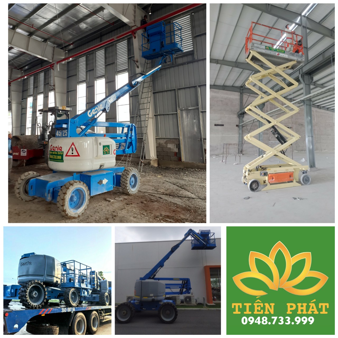Tiến Phát - Cho thuê xe nâng người dạng Boomlift chạy điện