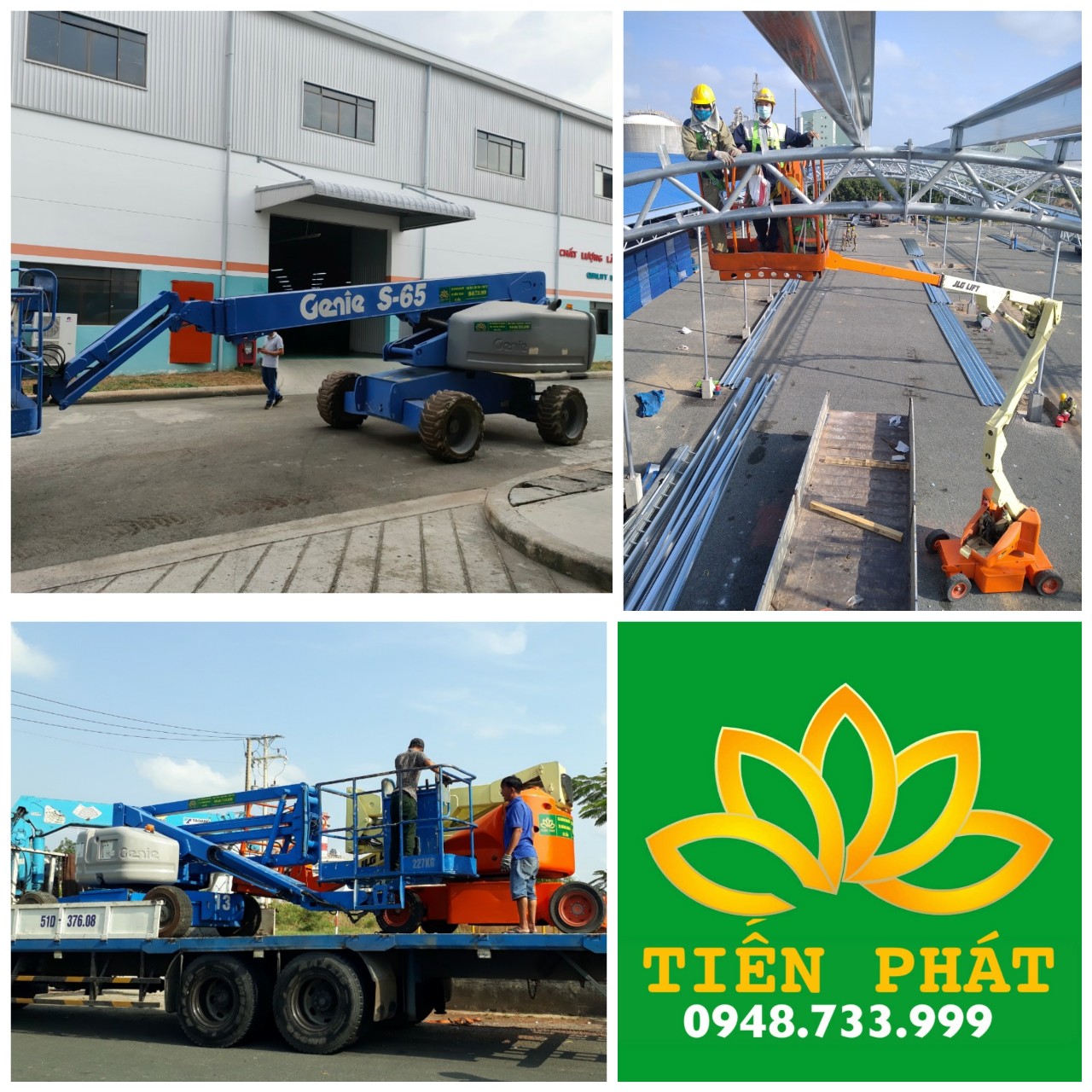 Cho thuê xe nâng người 14m tại KCN Vsip2