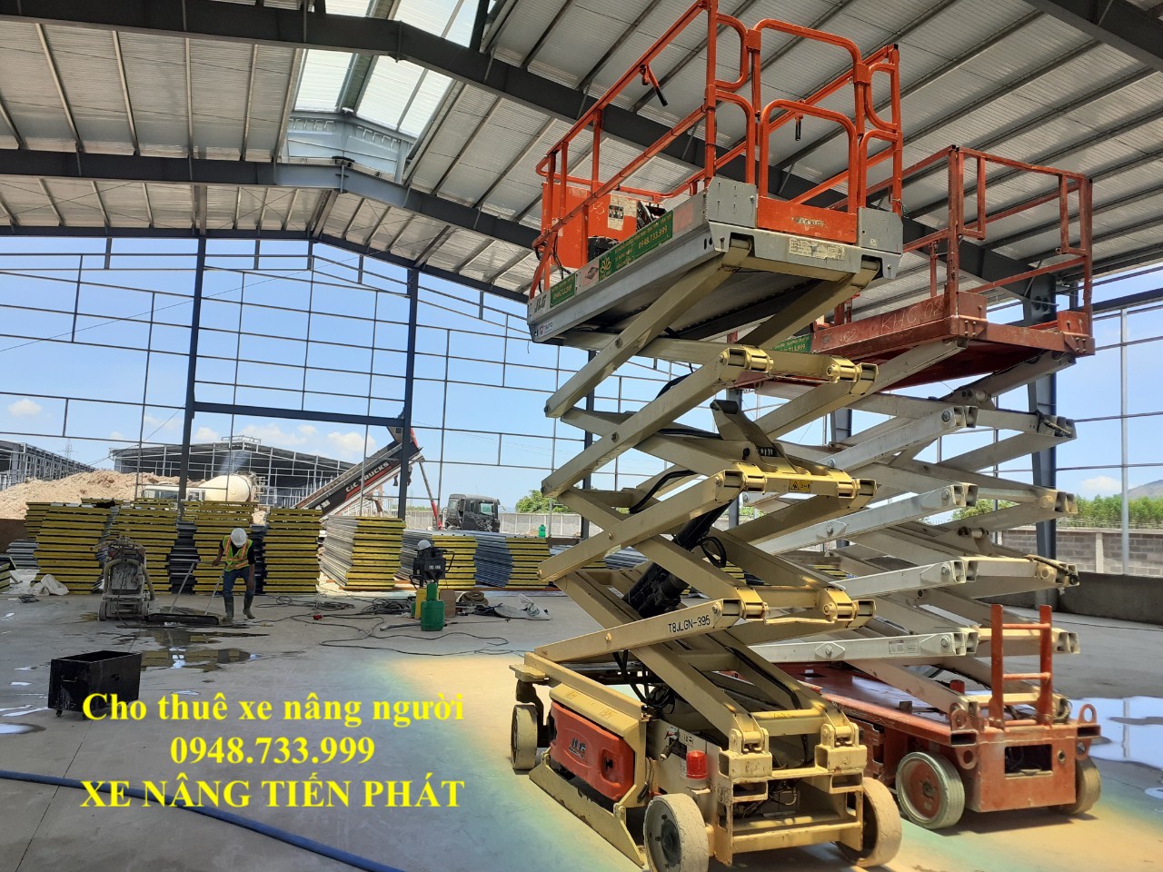 Cho thuê xe nâng người tại KCN An Định Vĩnh Long