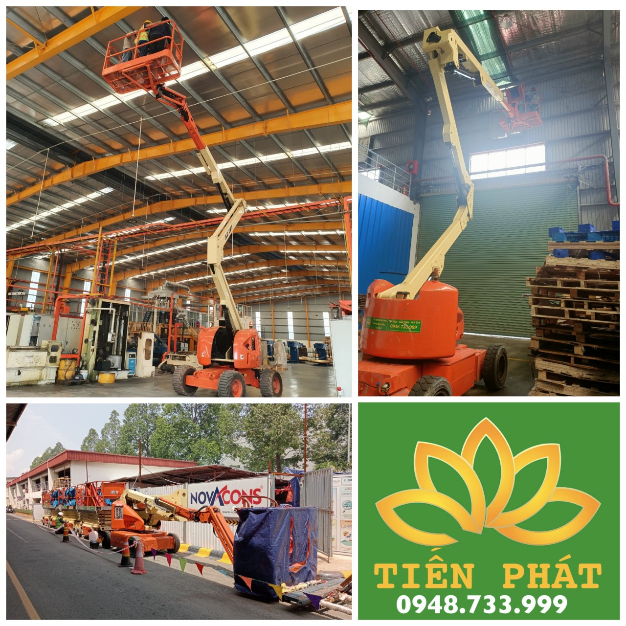 Cho thuê xe nâng người tại Long An giá rẻ 0948733999