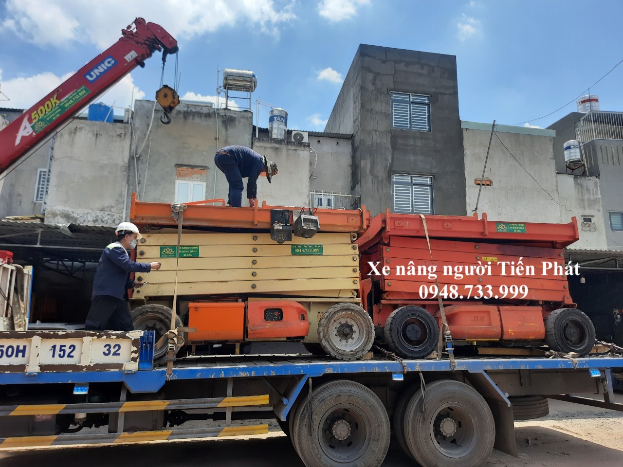 Vận chuyển xe nâng người giá rẻ tại Bình Dương 0948733999
