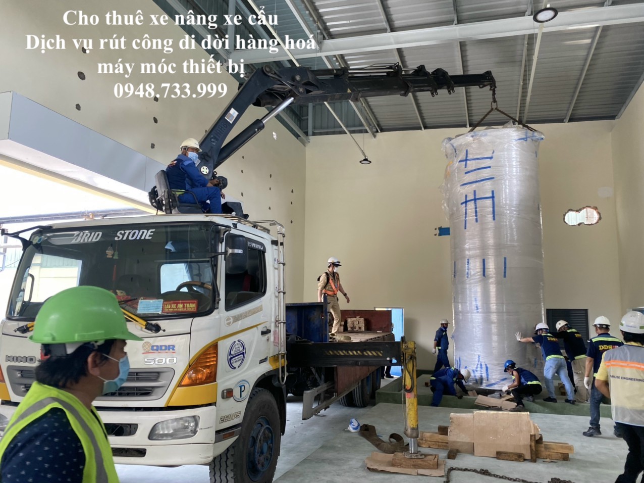 Cho thuê xe cẩu lắp dựng tại Đồng Nai 0948.733.999