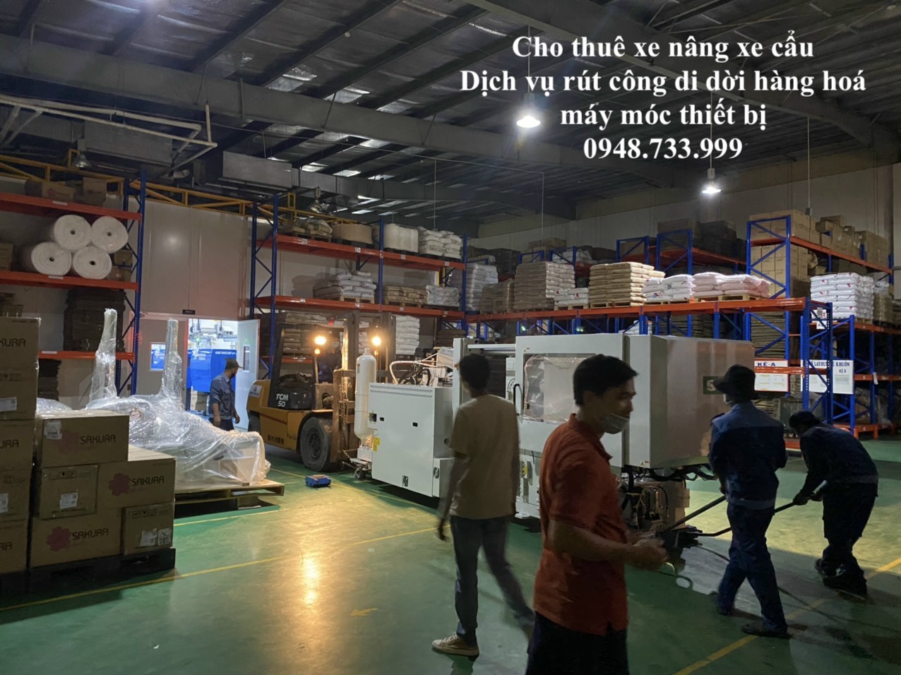 Cho thuê xe nâng tại Nam Tân Uyên Bình Dương