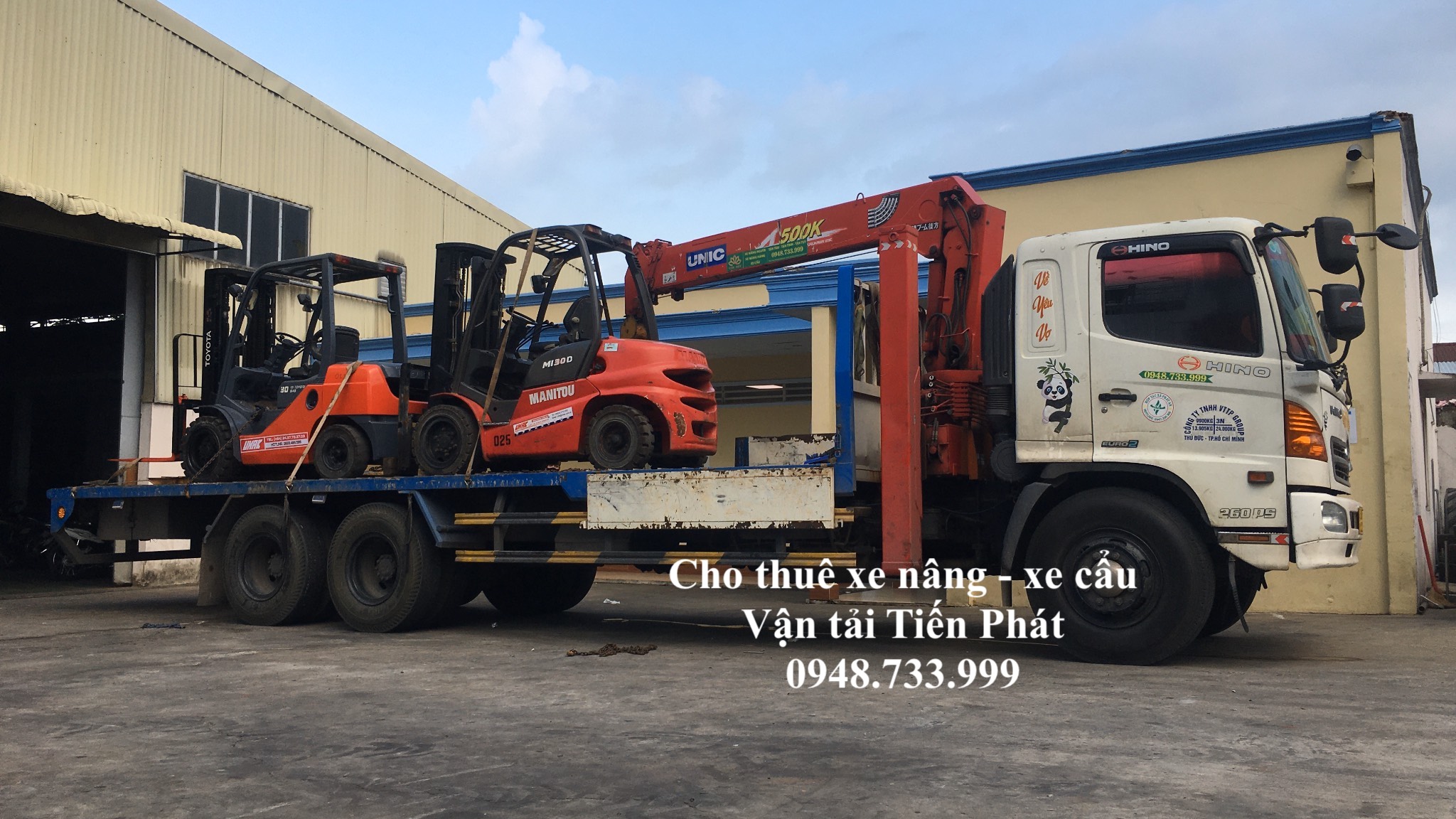 Cho thuê xe nâng hàng và xe cẩu tại TP Hồ Chí Minh 0948.733.999